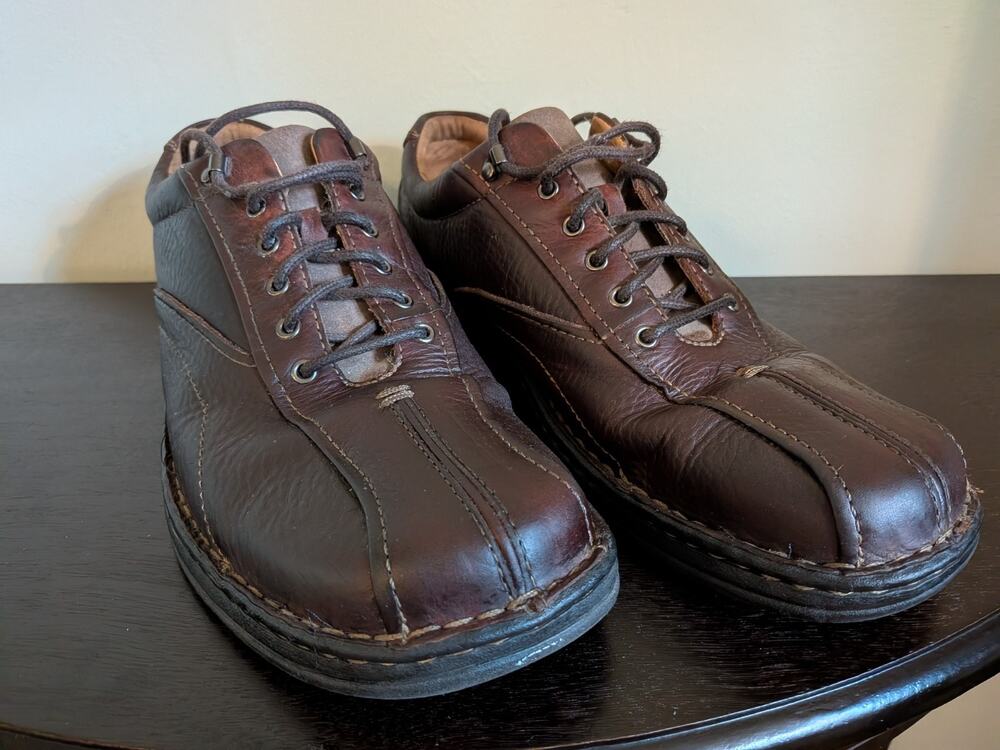 Clarks Nebulae Men's Brown Leather Bicycle Toe Lace Up Oxford Size 10 M